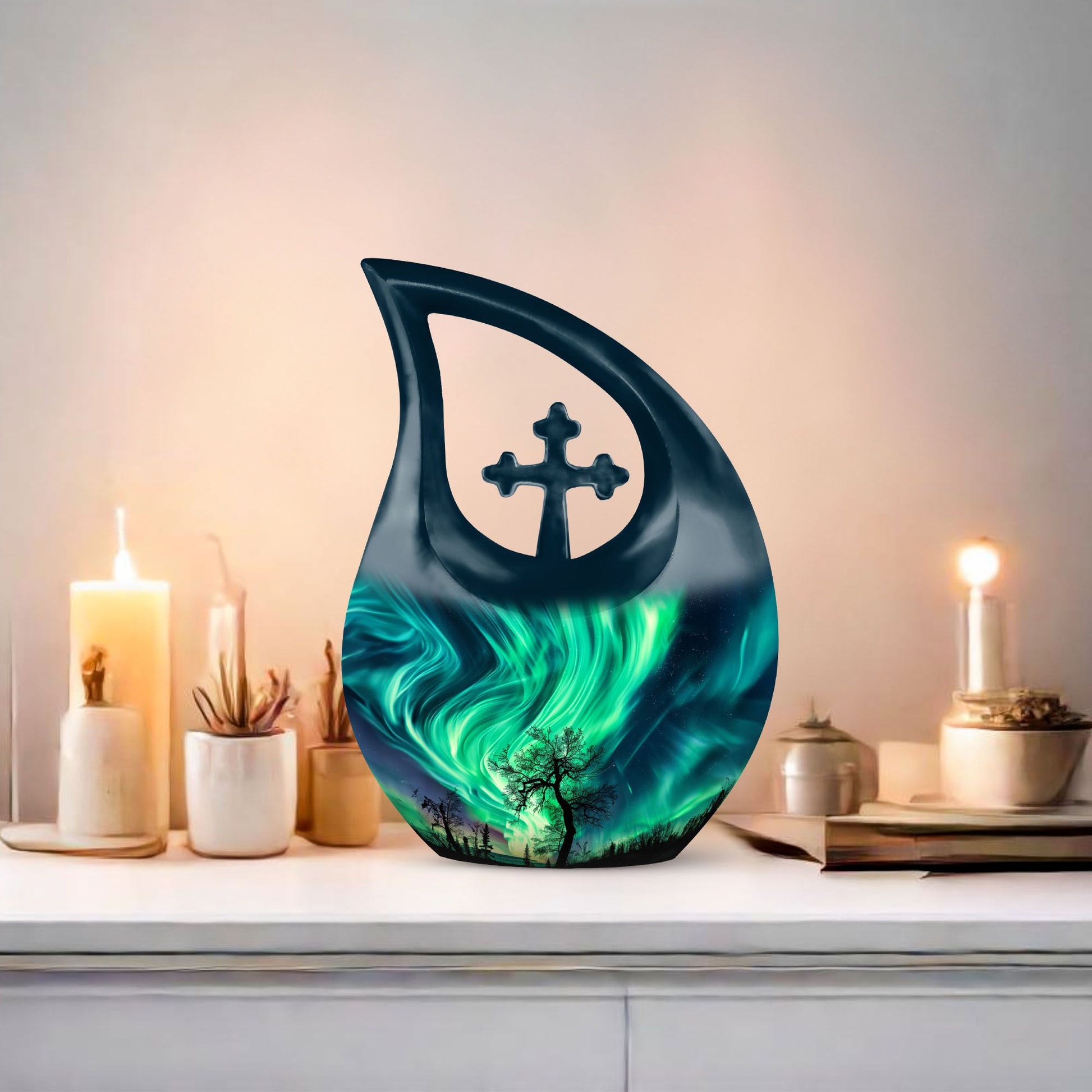 10-inch Northern Lights Memorial Urn 