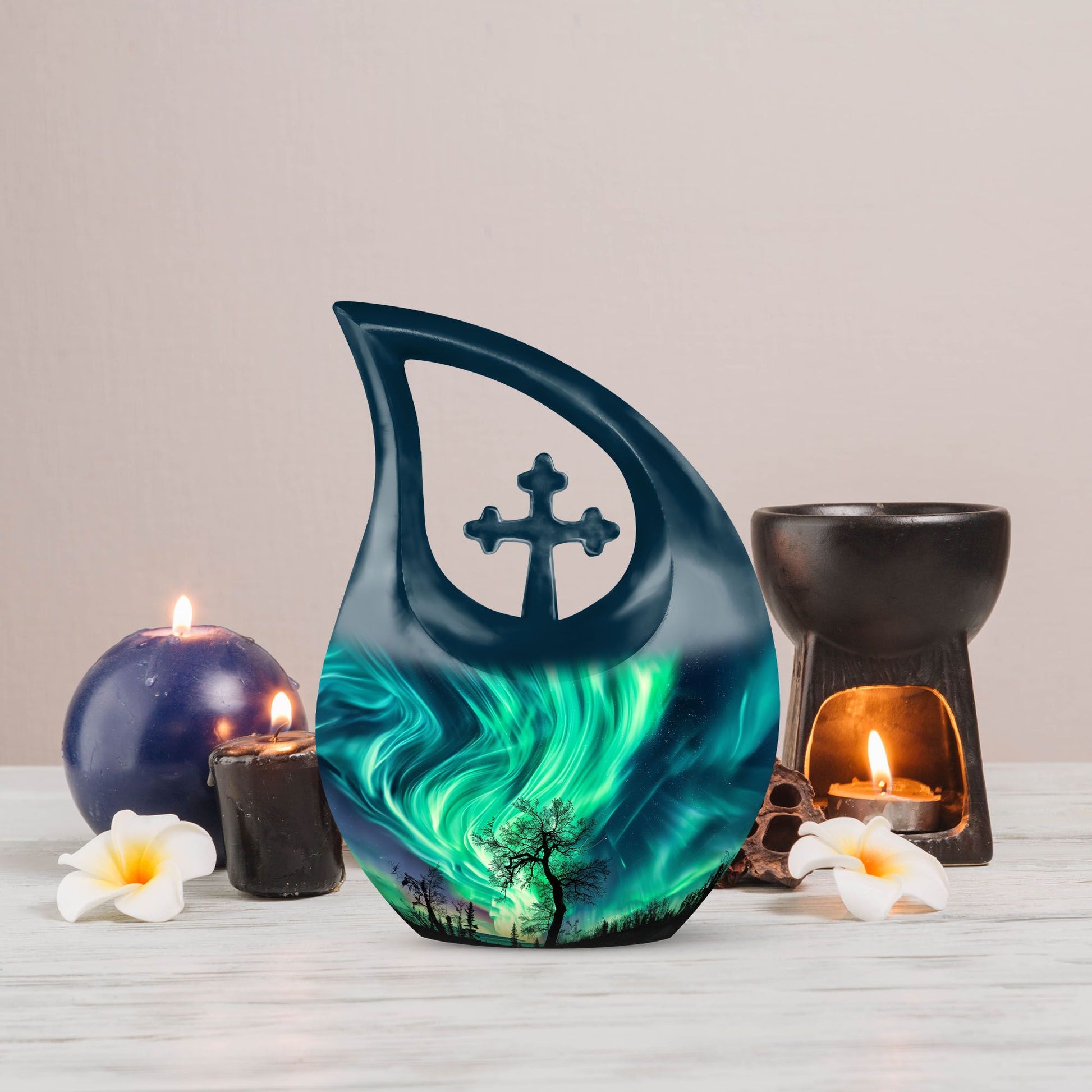 10-inch Northern Lights Memorial Urn 