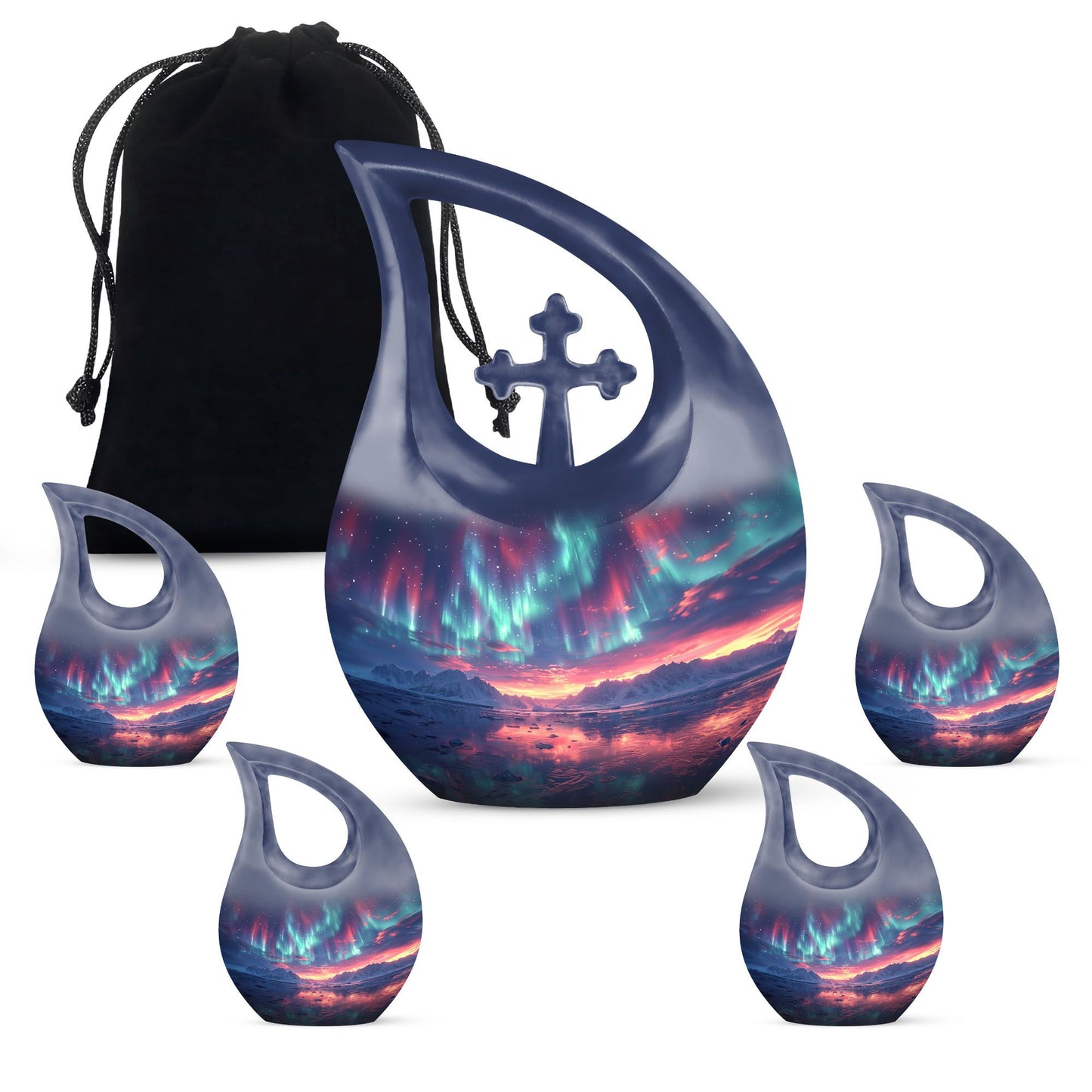 10 Inch Aluminum Northern Lights Urn 
