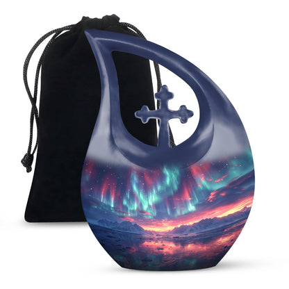 Personalized Galaxy Cremation Urn for Adult - 10-inch, 200 cu in - Yatskia