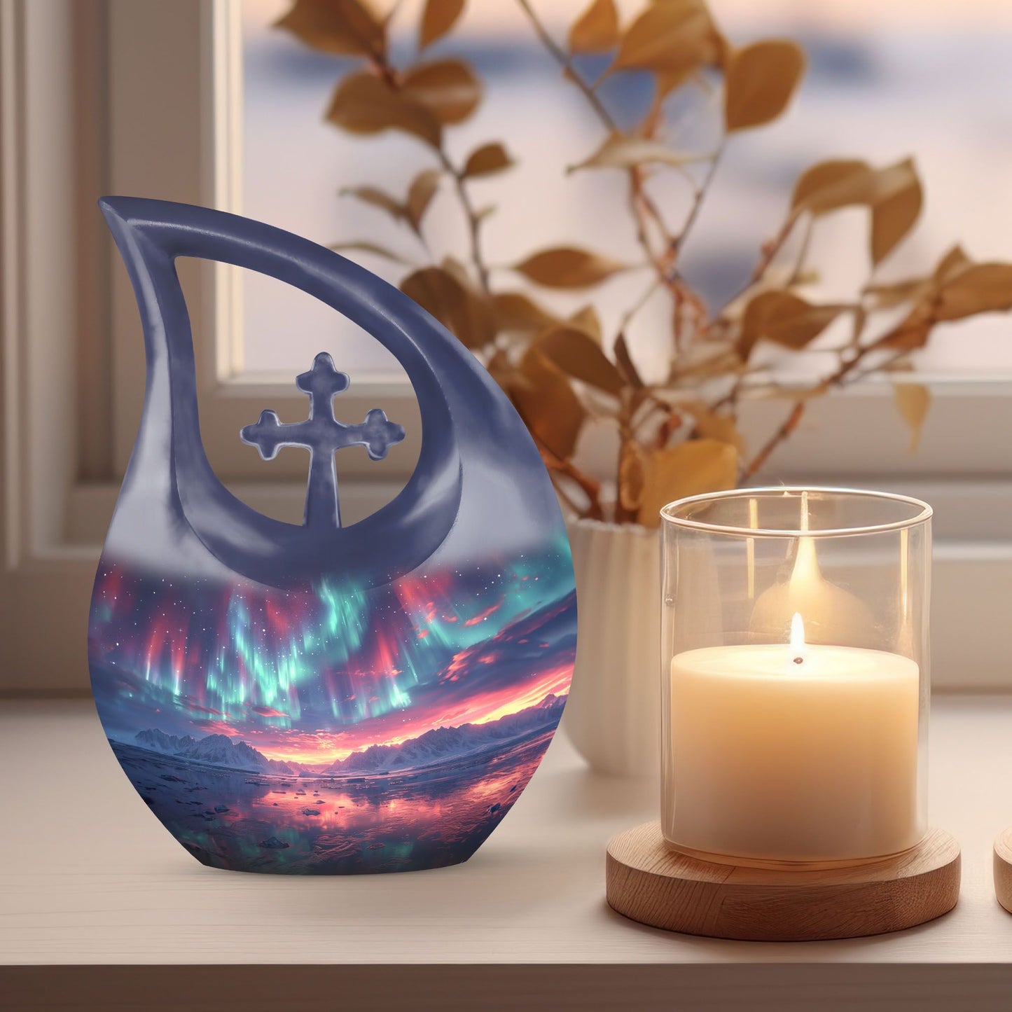 10 Inch Aluminum Northern Lights Urn 