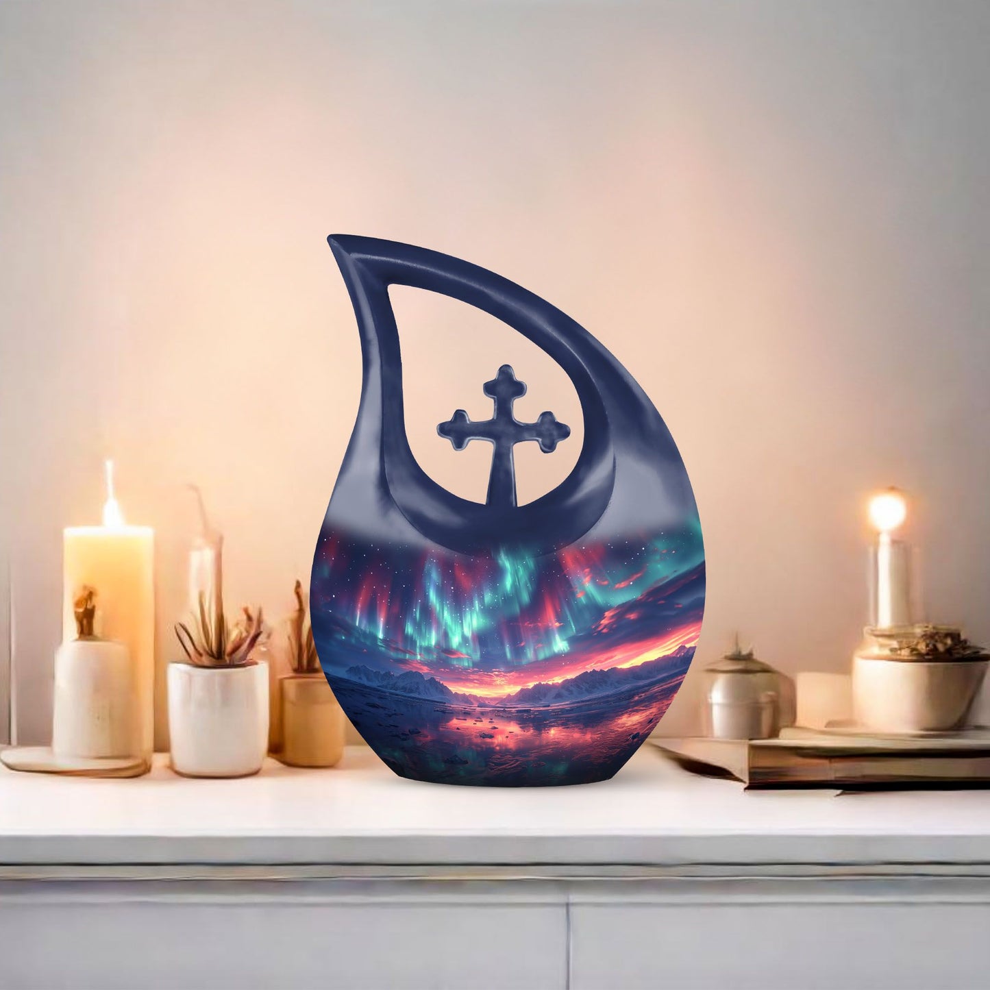 10 Inch Aluminum Northern Lights Urn 