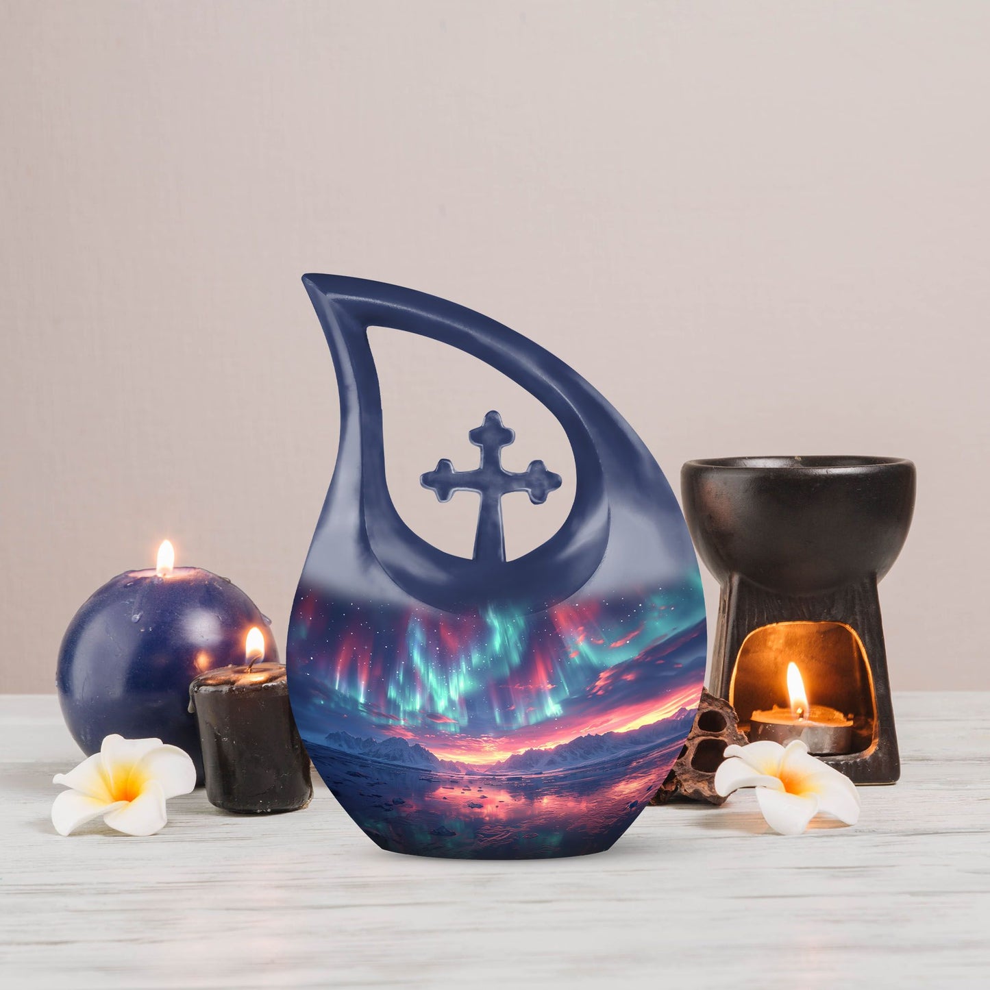 10 Inch Aluminum Northern Lights Urn 