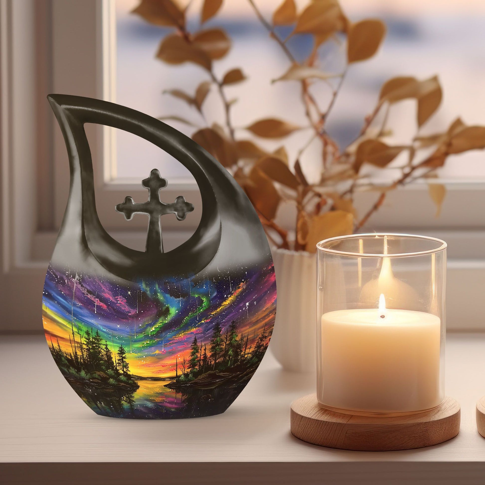 10 inch Northern Lights urn, 