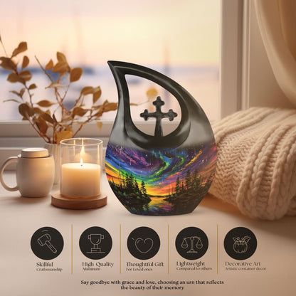 10 inch Northern Lights urn, 