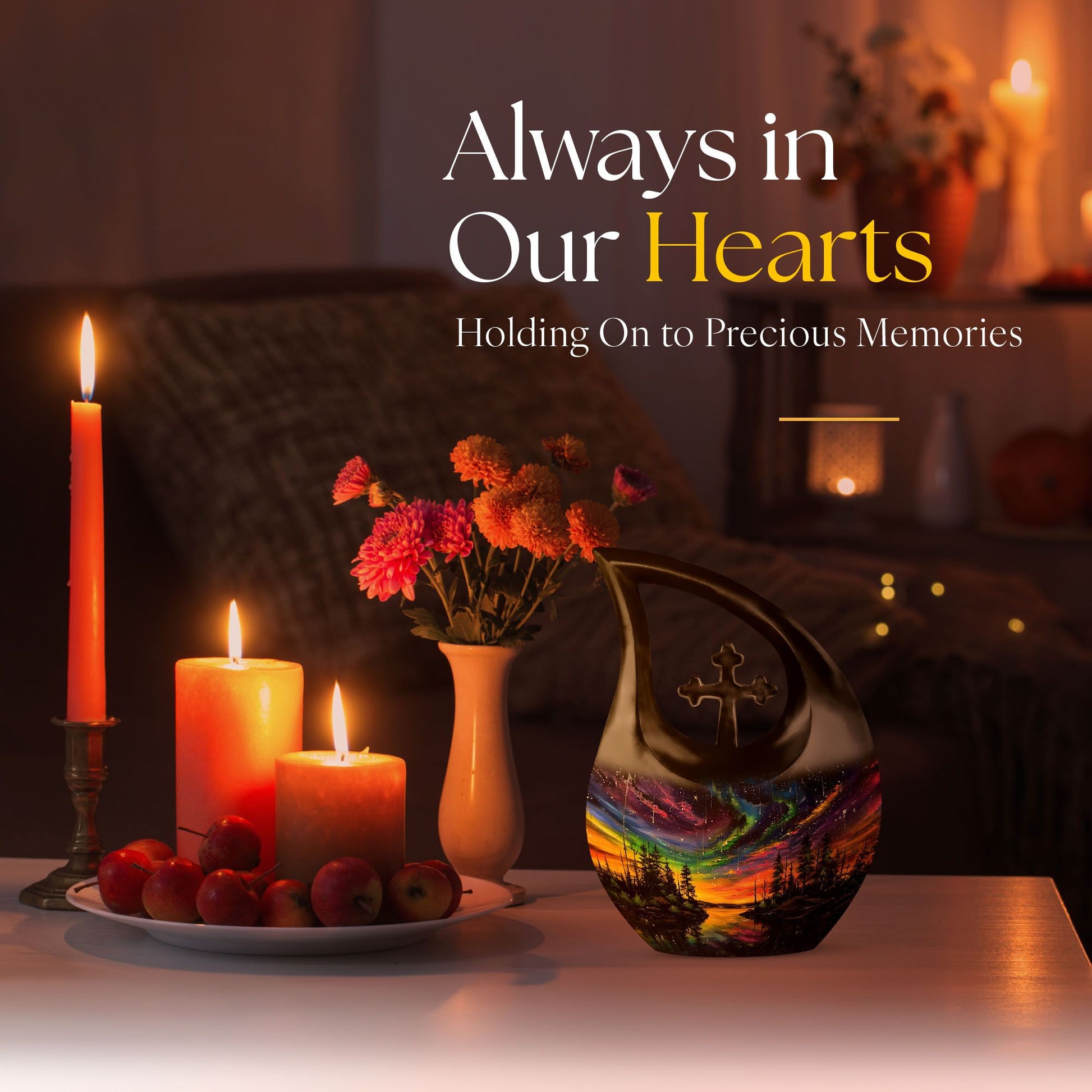 10 inch Northern Lights urn, 