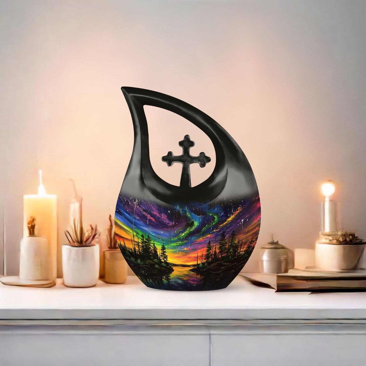 10 inch Northern Lights urn, 