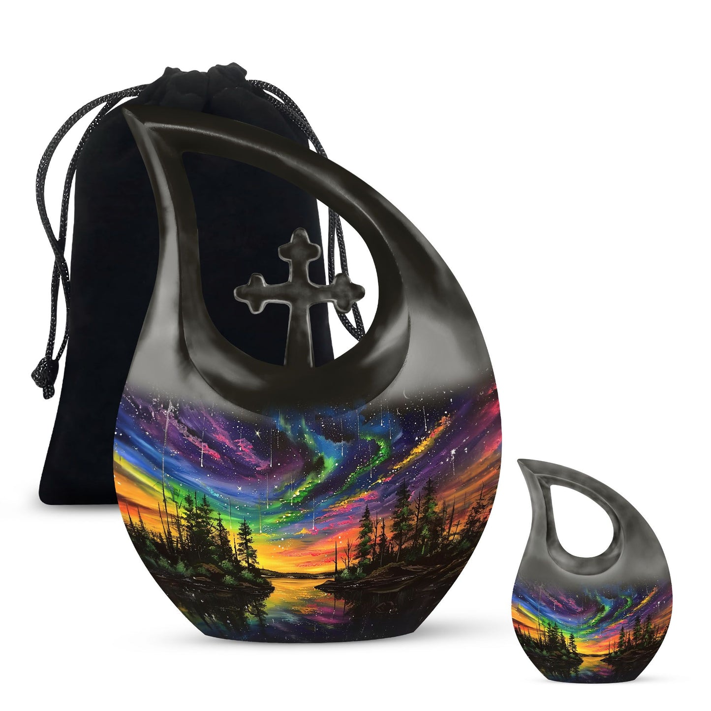 Personalized Galaxy Cremation Urn for Human Ashes - 10-inch, 200 cu in - Yatskia