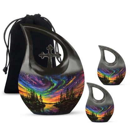 Personalized Galaxy Cremation Urn for Human Ashes - 10-inch, 200 cu in - Yatskia