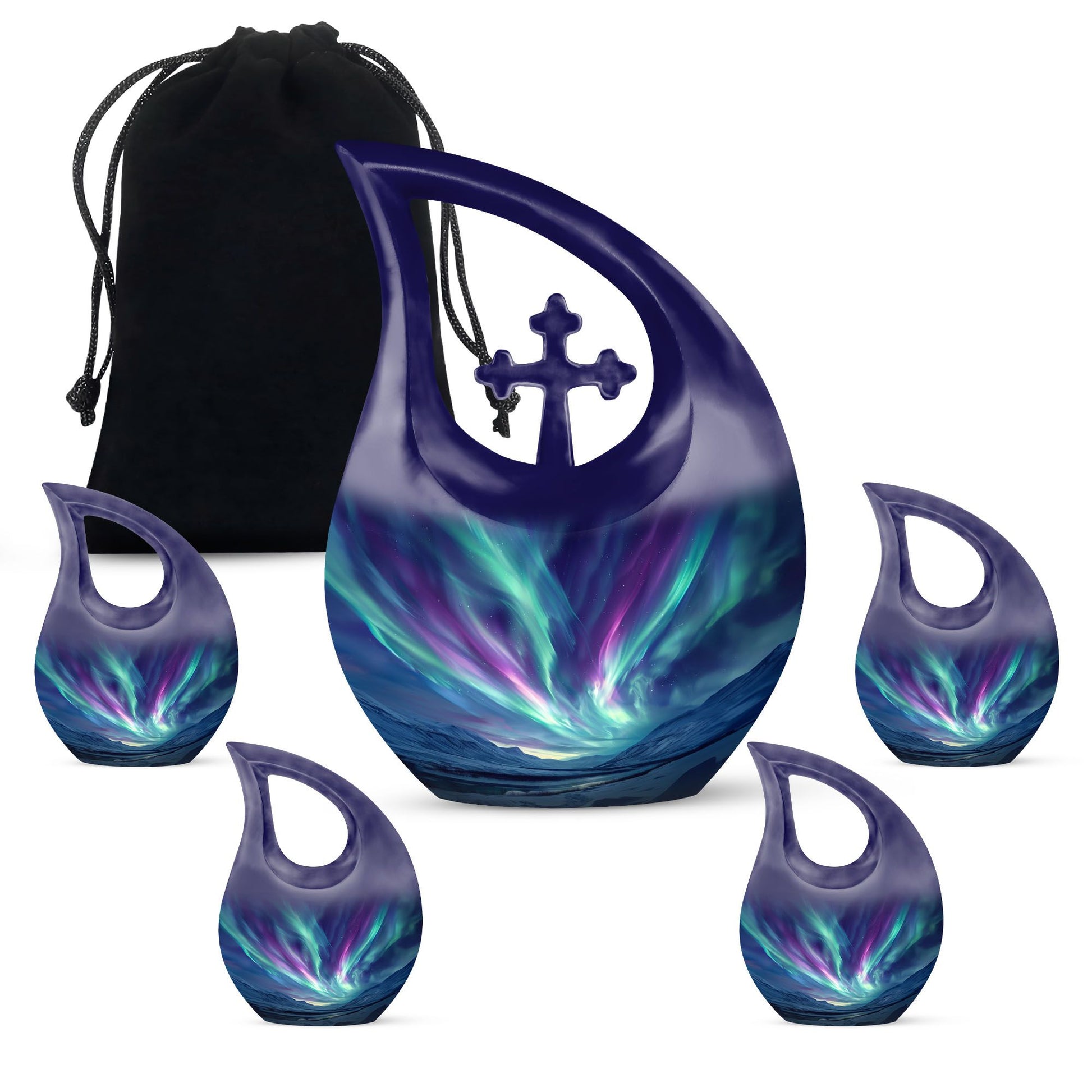 Northern Lights Urn For Ashes Adult Male Small - Funeral Urns For Ashes