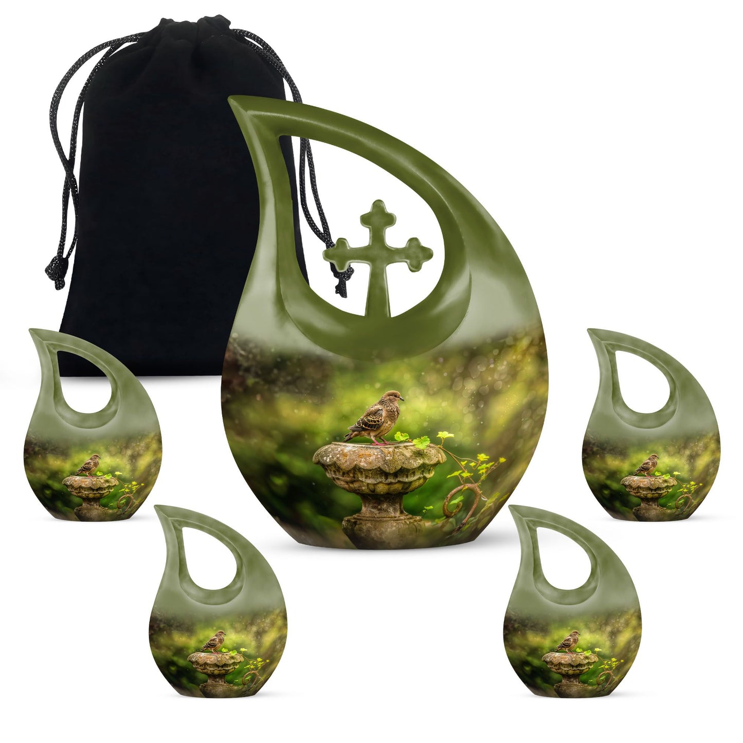 Personalized Bird Cremation Urn for Adult - 10-inch, 200 cu in - Yatskia