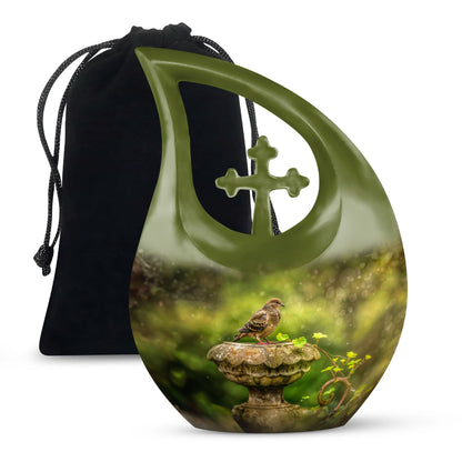 Personalized Bird Cremation Urn for Adult - 10-inch, 200 cu in - Yatskia