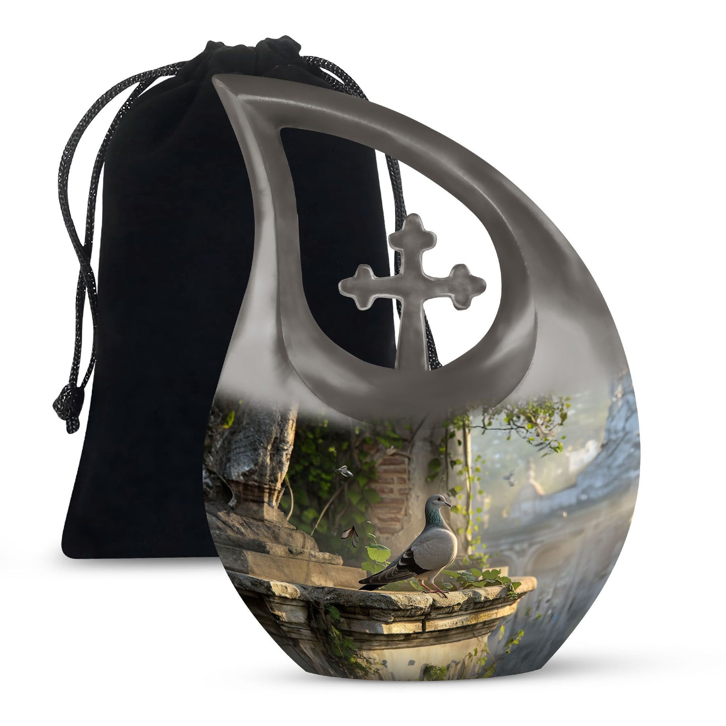 Personalized Bird Cremation Urn for Human Ashes - 10-inch, 200 cu in - Yatskia