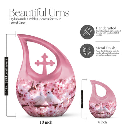 10-inch Dove themed urn 