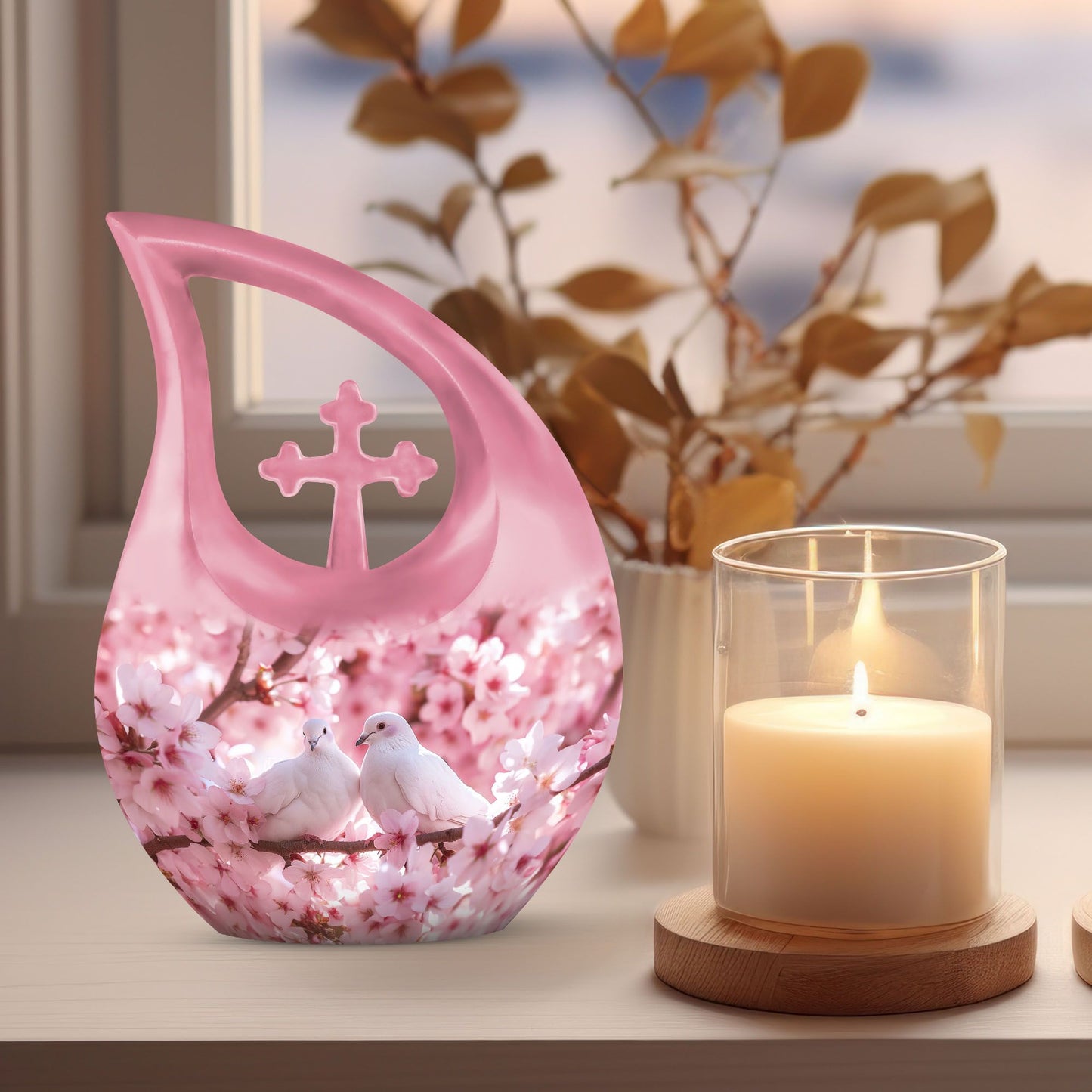 10-inch Dove themed urn 