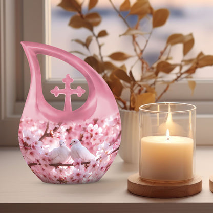 10-inch Dove themed urn 