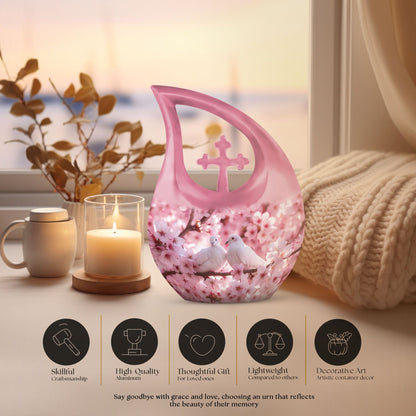 10-inch Dove themed urn 