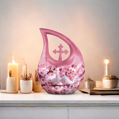 10-inch Dove themed urn 