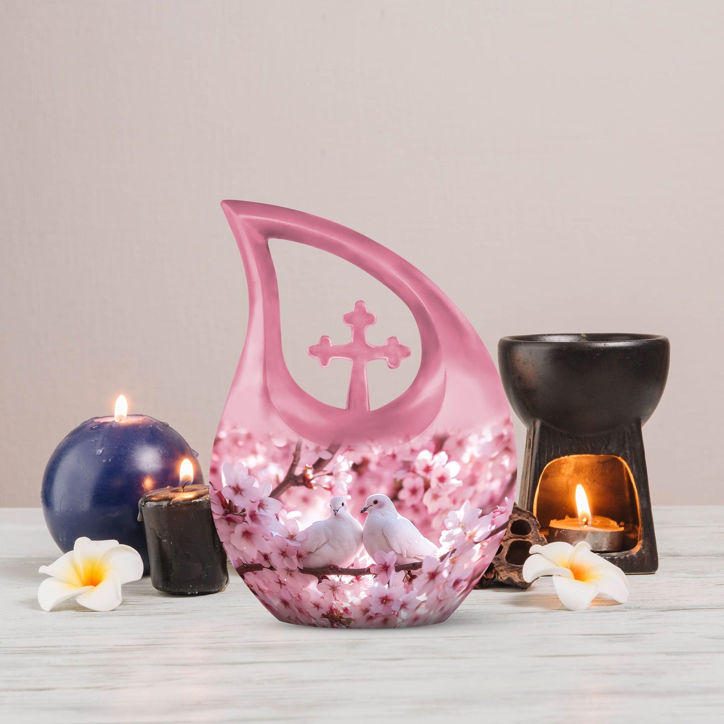 10-inch Dove themed urn 