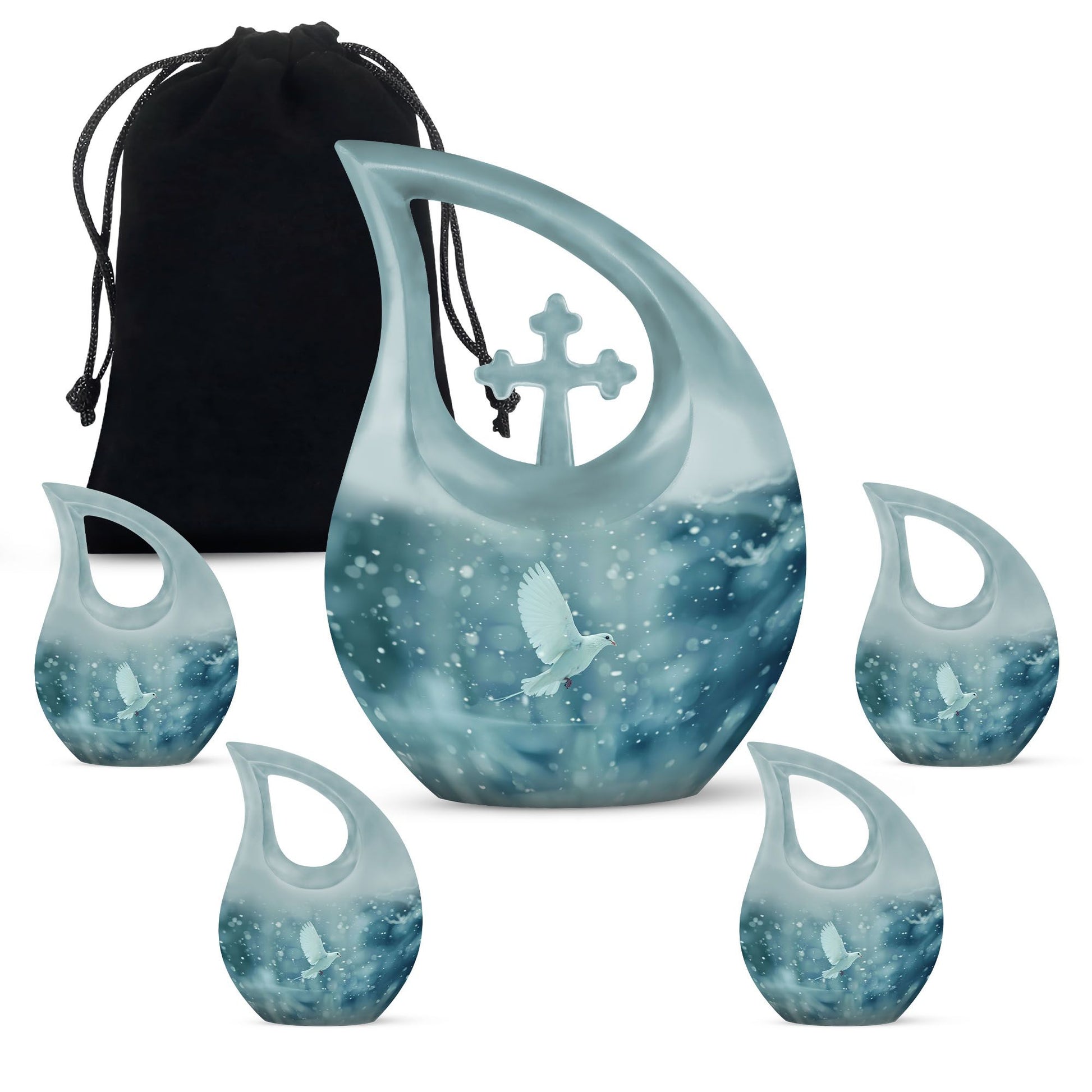 White Dove Burial Urn - Large Urns For Couple