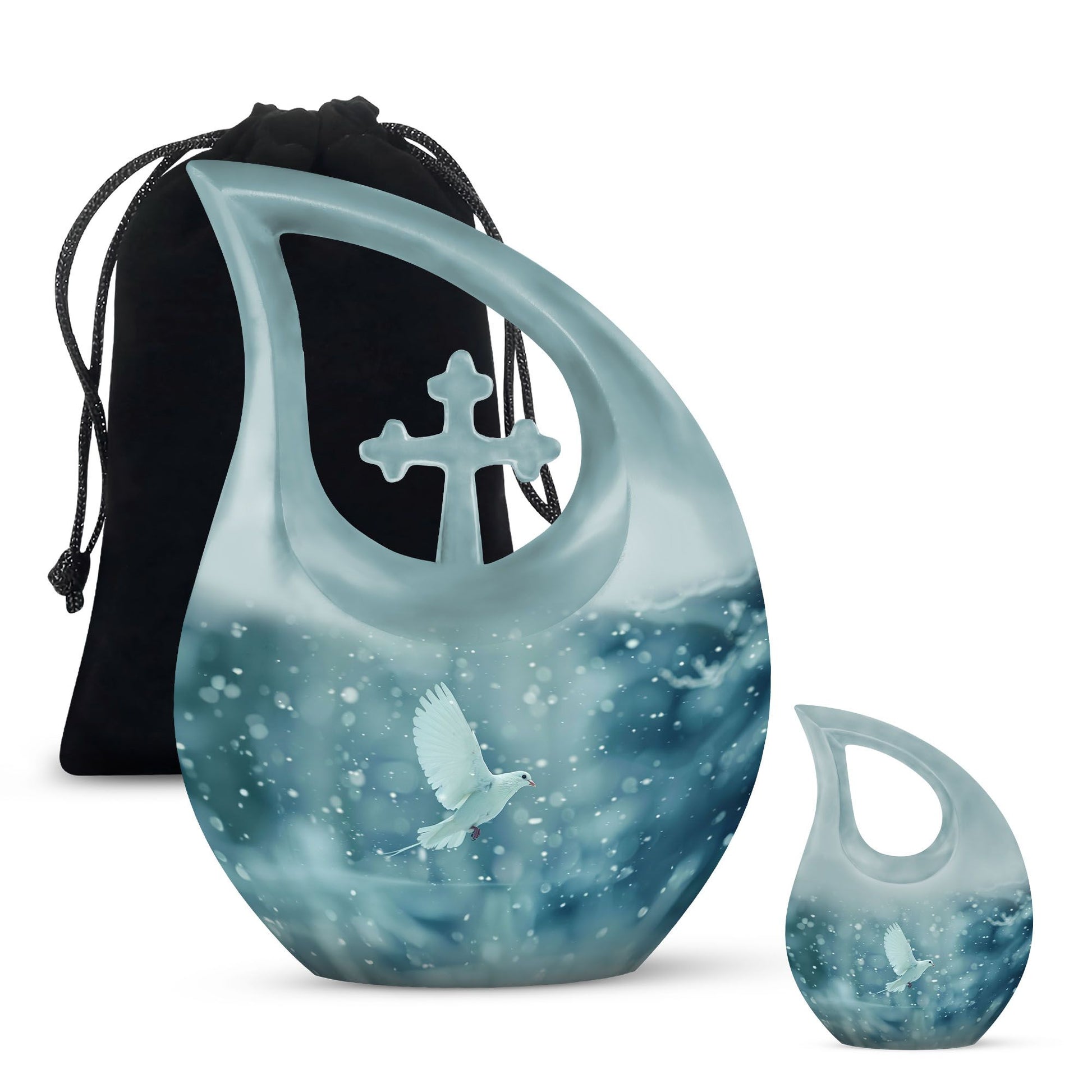 White Dove Burial Urn - Large Urns For Couple