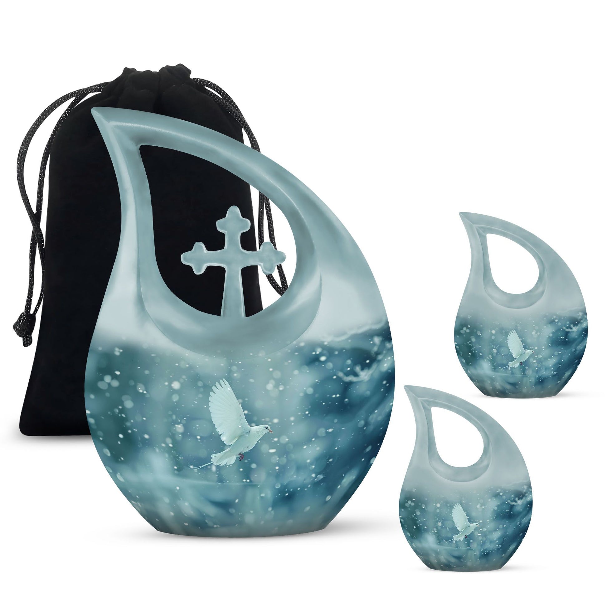 White Dove Burial Urn - Large Urns For Couple