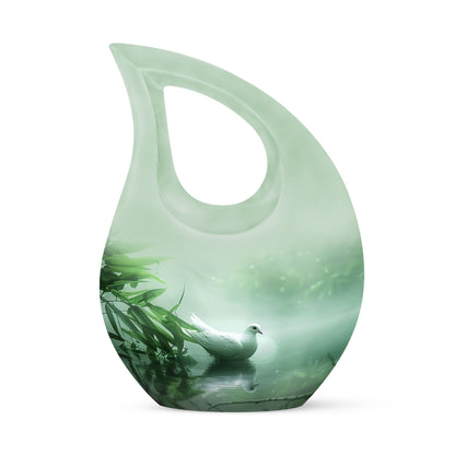Personalized Bird Memorial Urn for Human Ashes - 10-inch, 200 cu in - Yatskia