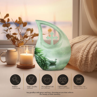 Dove-themed urns 