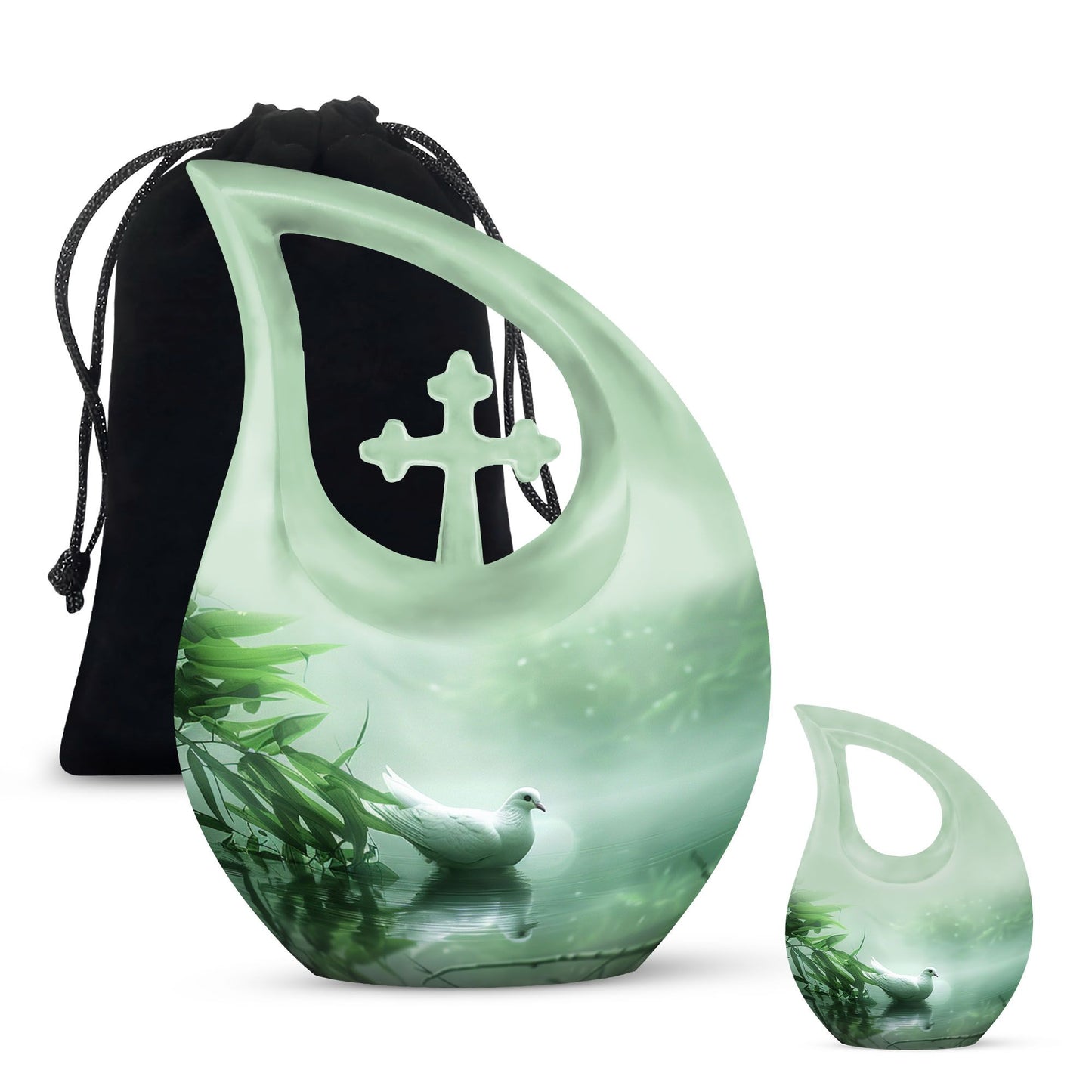 Dove-themed urns 