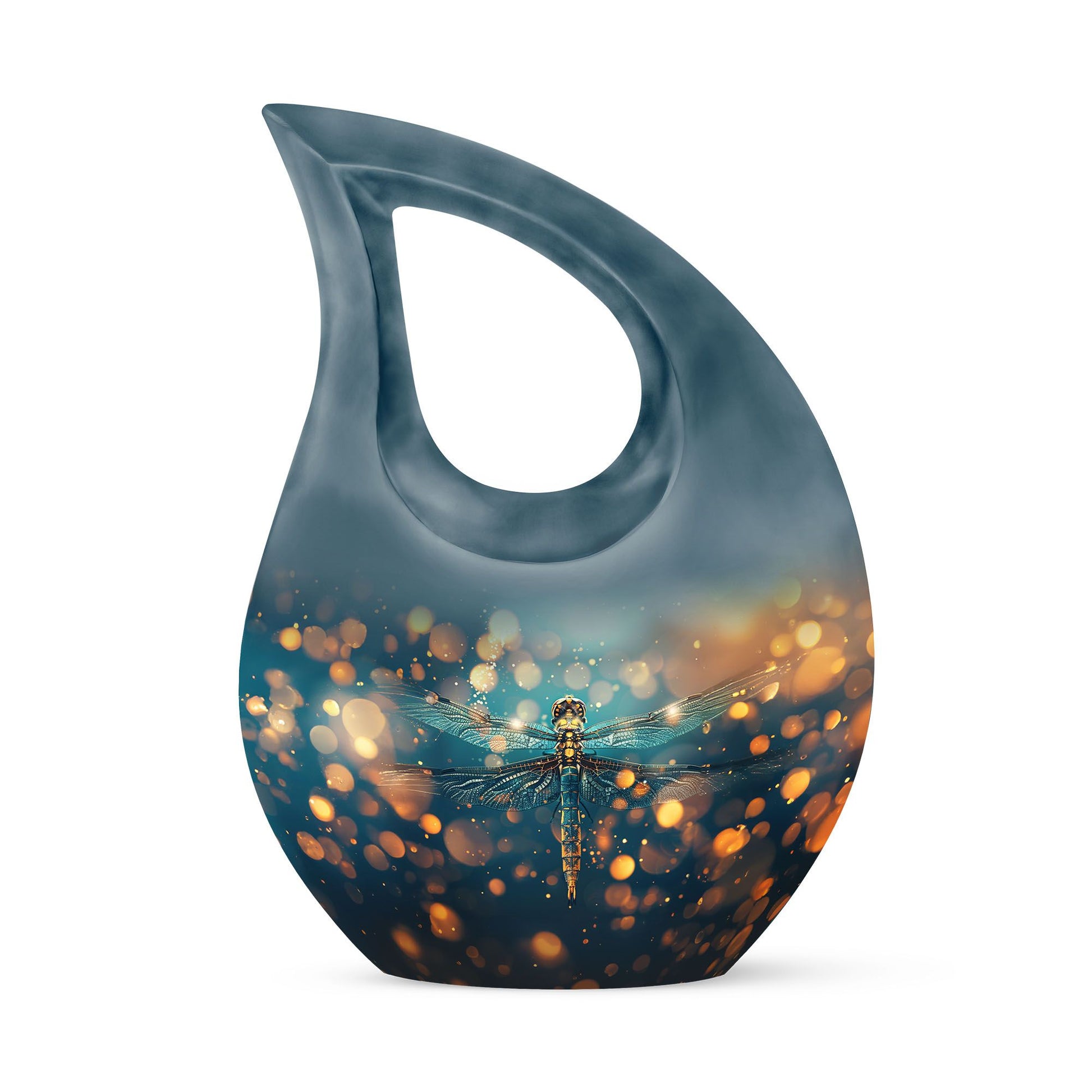 Green Dragonfly Burial Cremation Urns - Large Urn For Ashes For Women