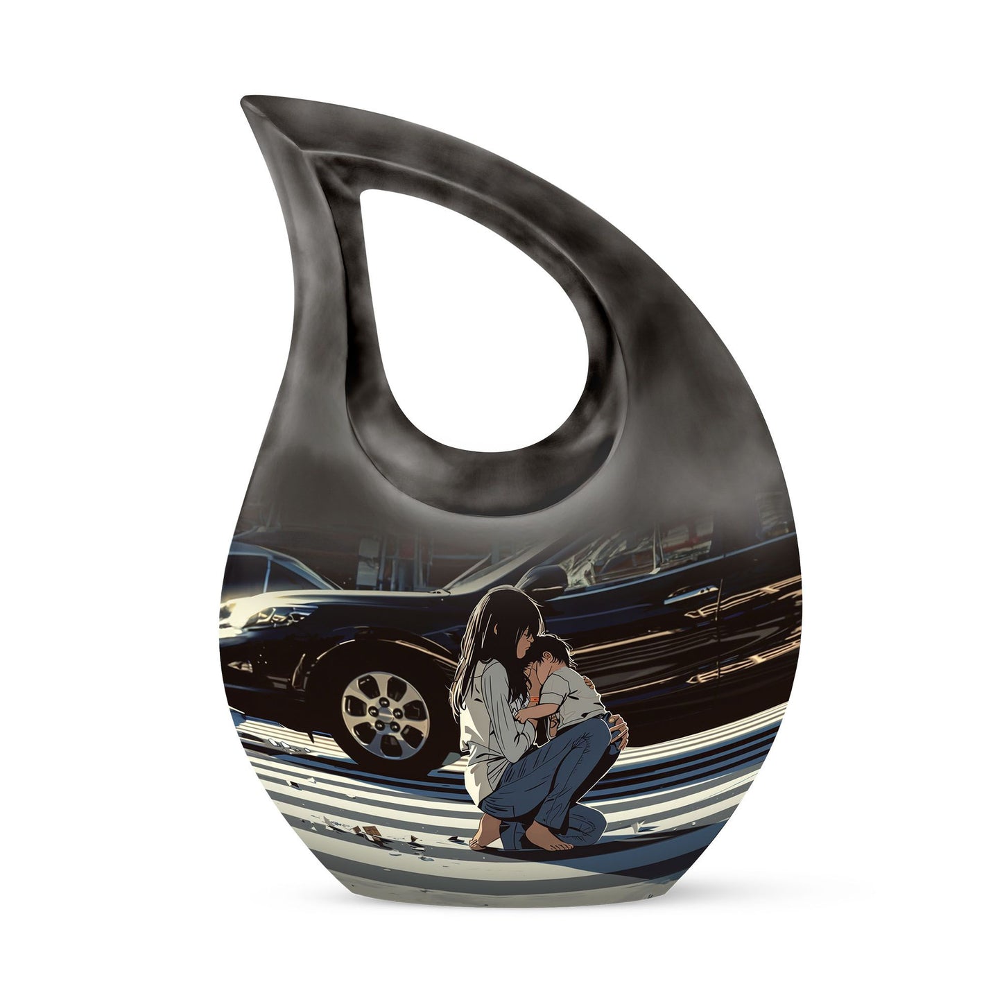 Aluminium, Mother themed Urn for Mom
