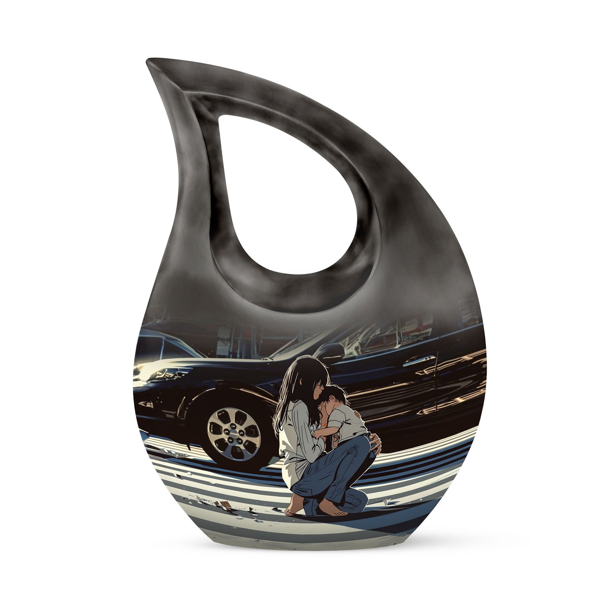 Aluminium, Mother themed Urn for Mom