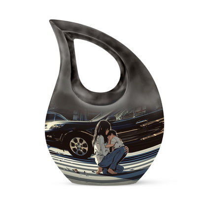 Aluminium, Mother themed Urn for Mom