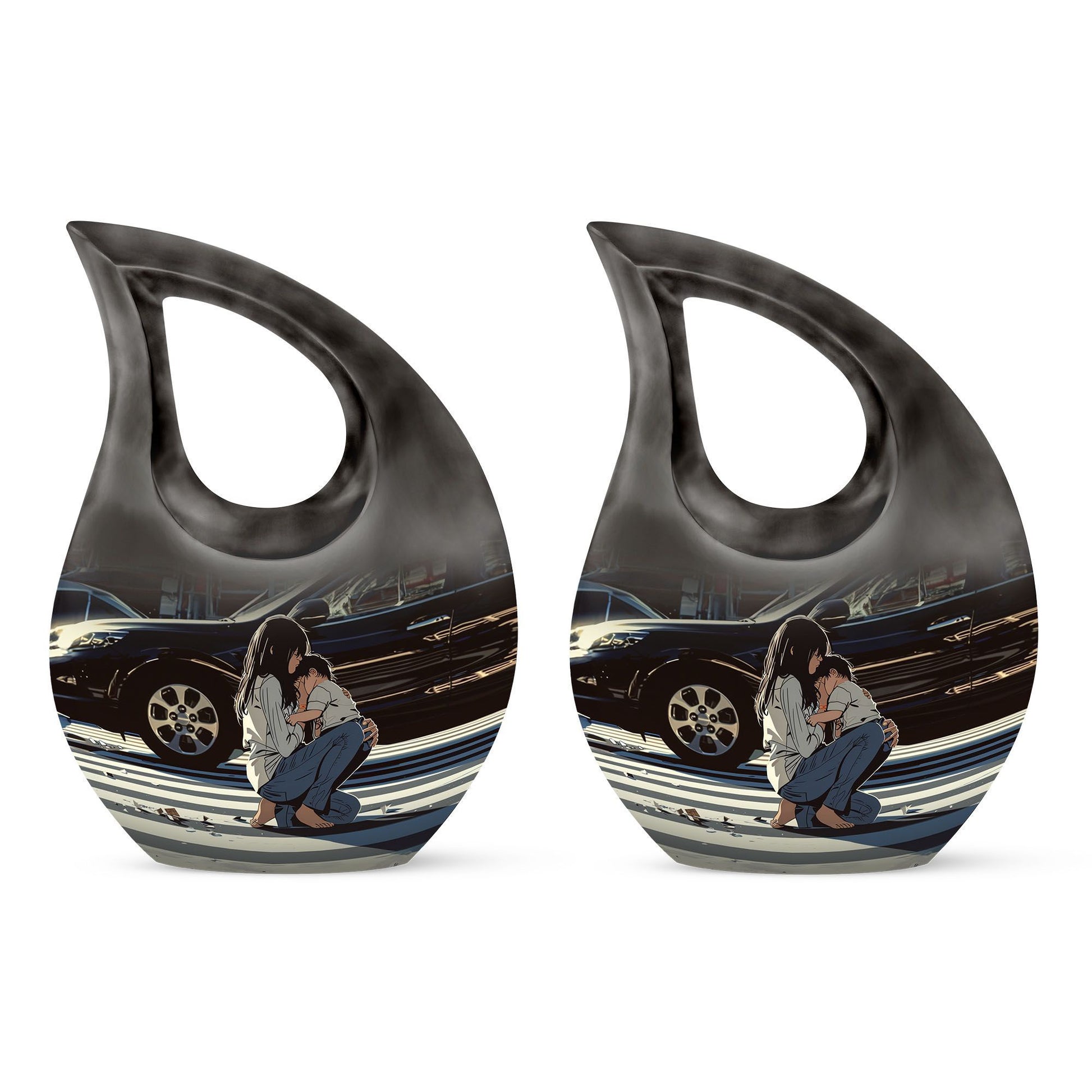 Aluminium, Mother themed Urn for Mom