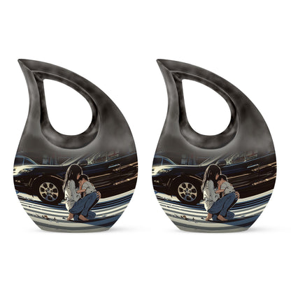 Aluminium, Mother themed Urn for Mom