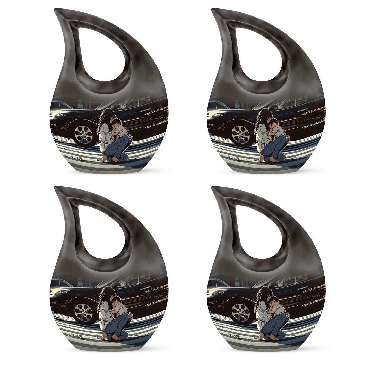 Aluminium, Mother themed Urn for Mom