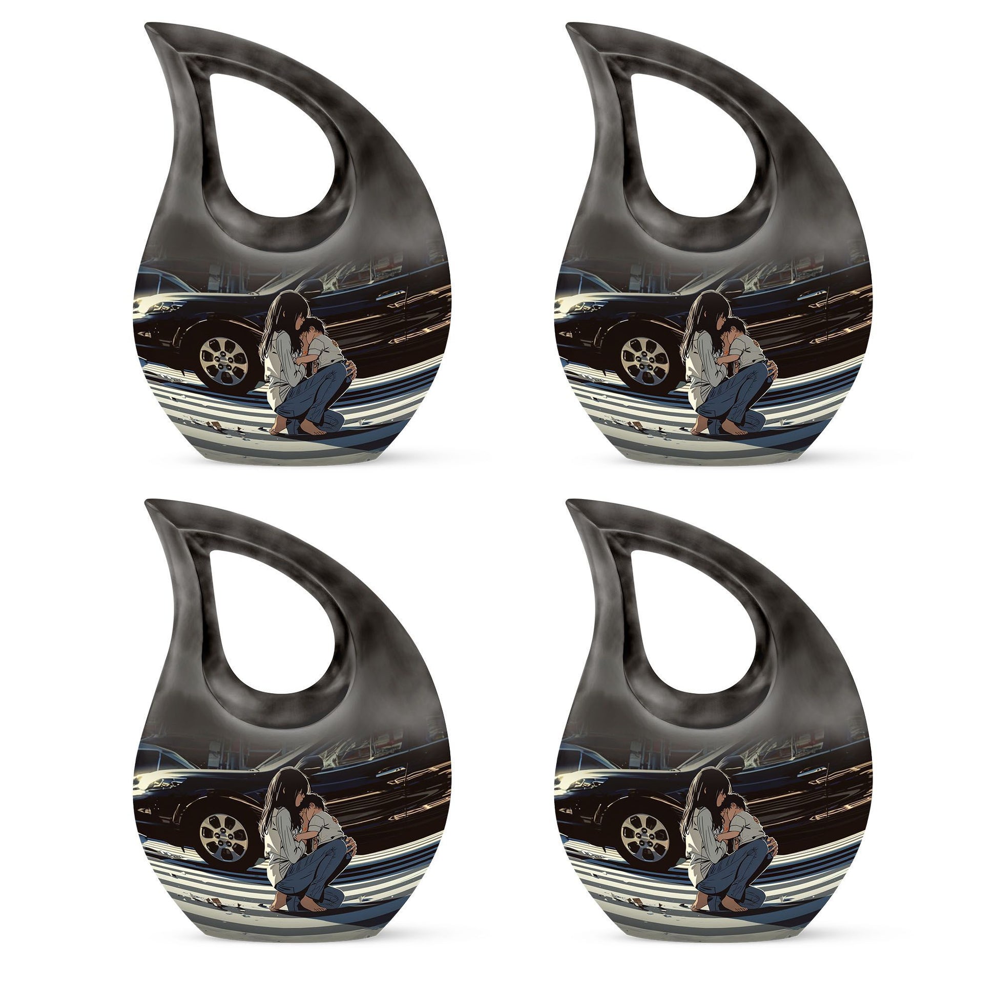 Aluminium, Mother themed Urn for Mom