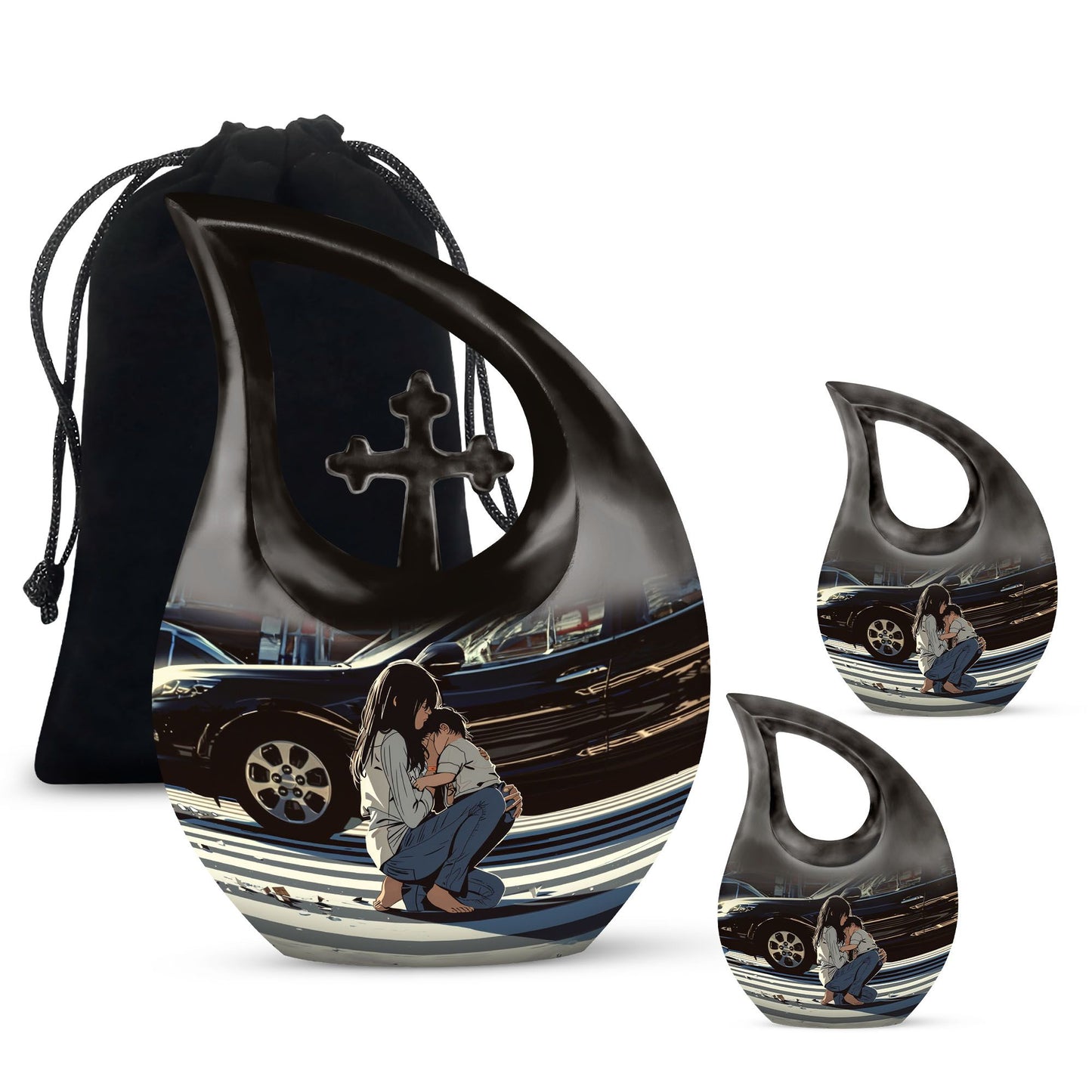 Aluminium, Mother themed Urn for Mom