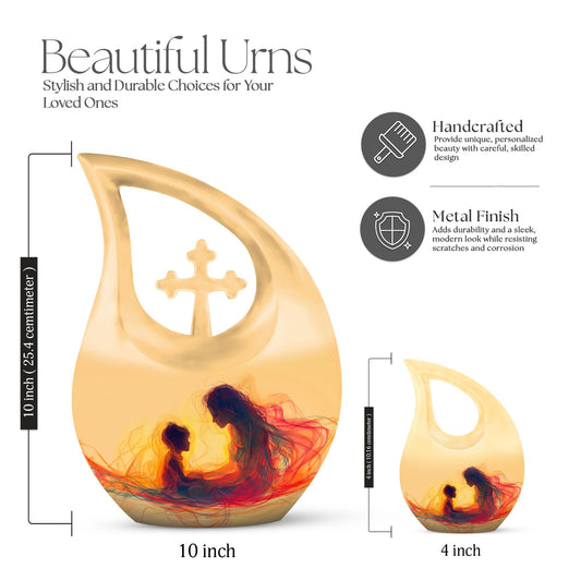 10-inch Cross Drop Mother Urn