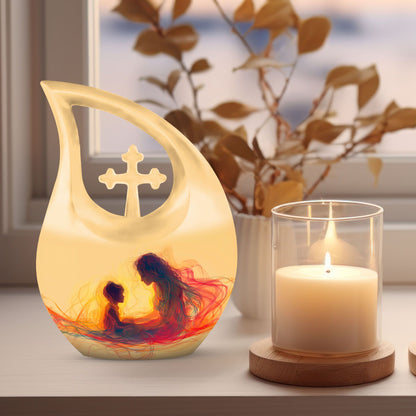 10-inch Cross Drop Mother Urn