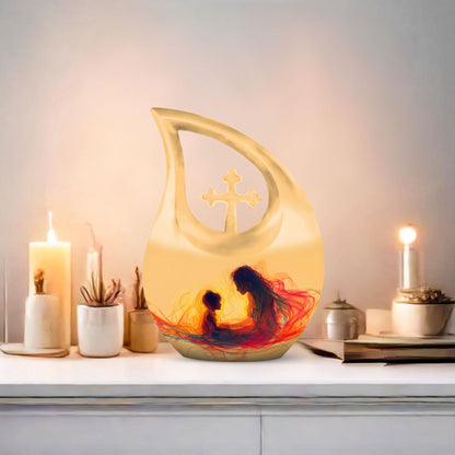 10-inch Cross Drop Mother Urn