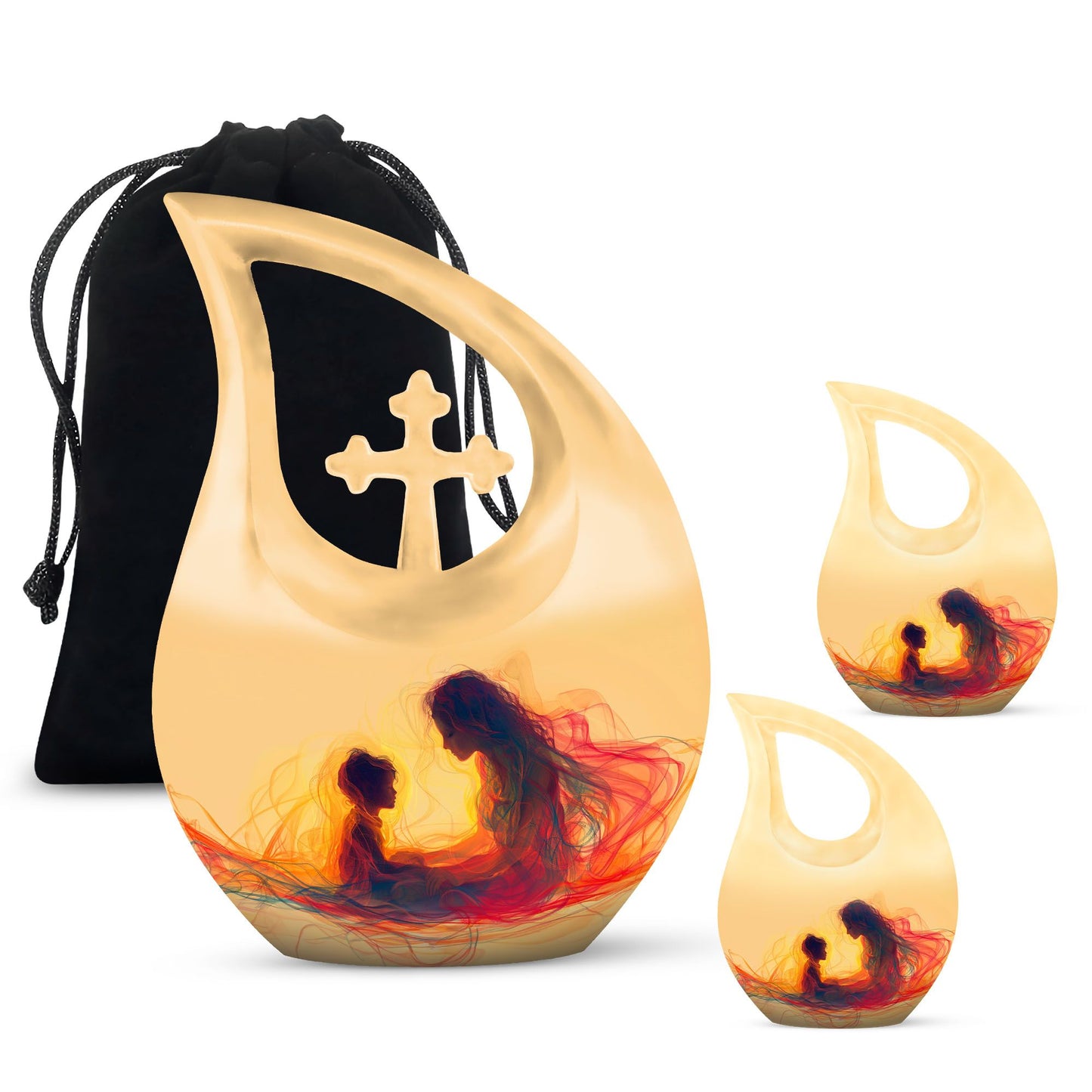 10-inch Cross Drop Mother Urn