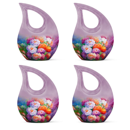 Flower Theme Cross Drop Urn