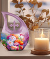 Flower Theme Cross Drop Urn