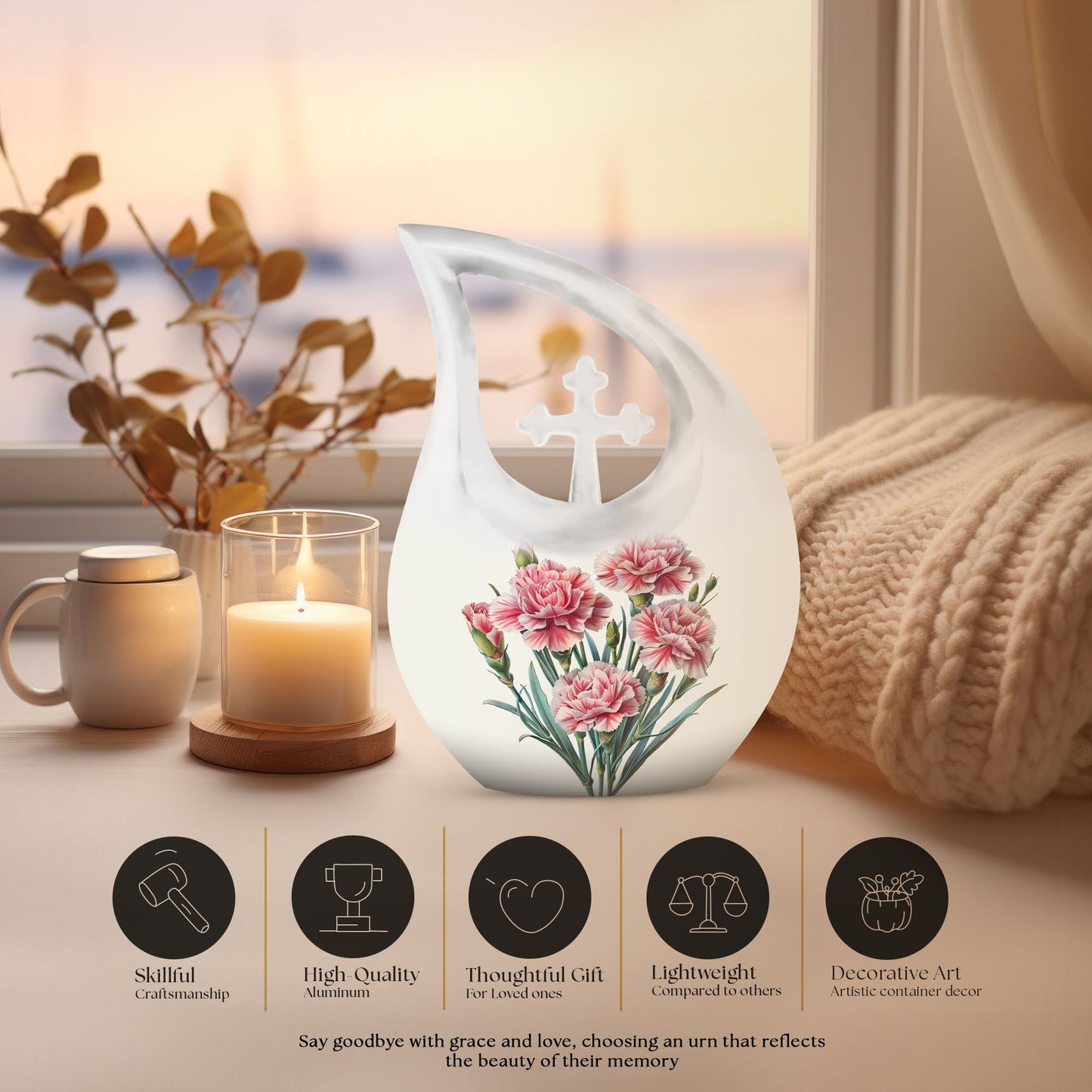 Flower Themed Urn