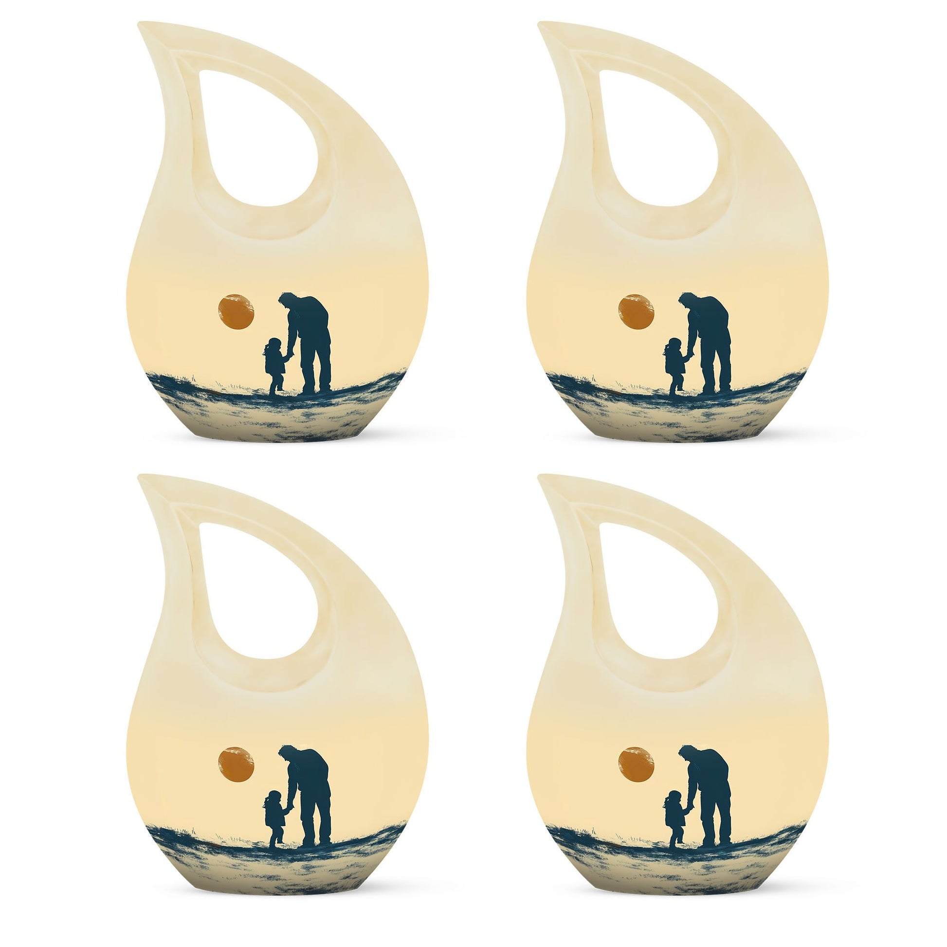 Father and Daughter Cremation Urns - Decorative Urn For Human Ashes