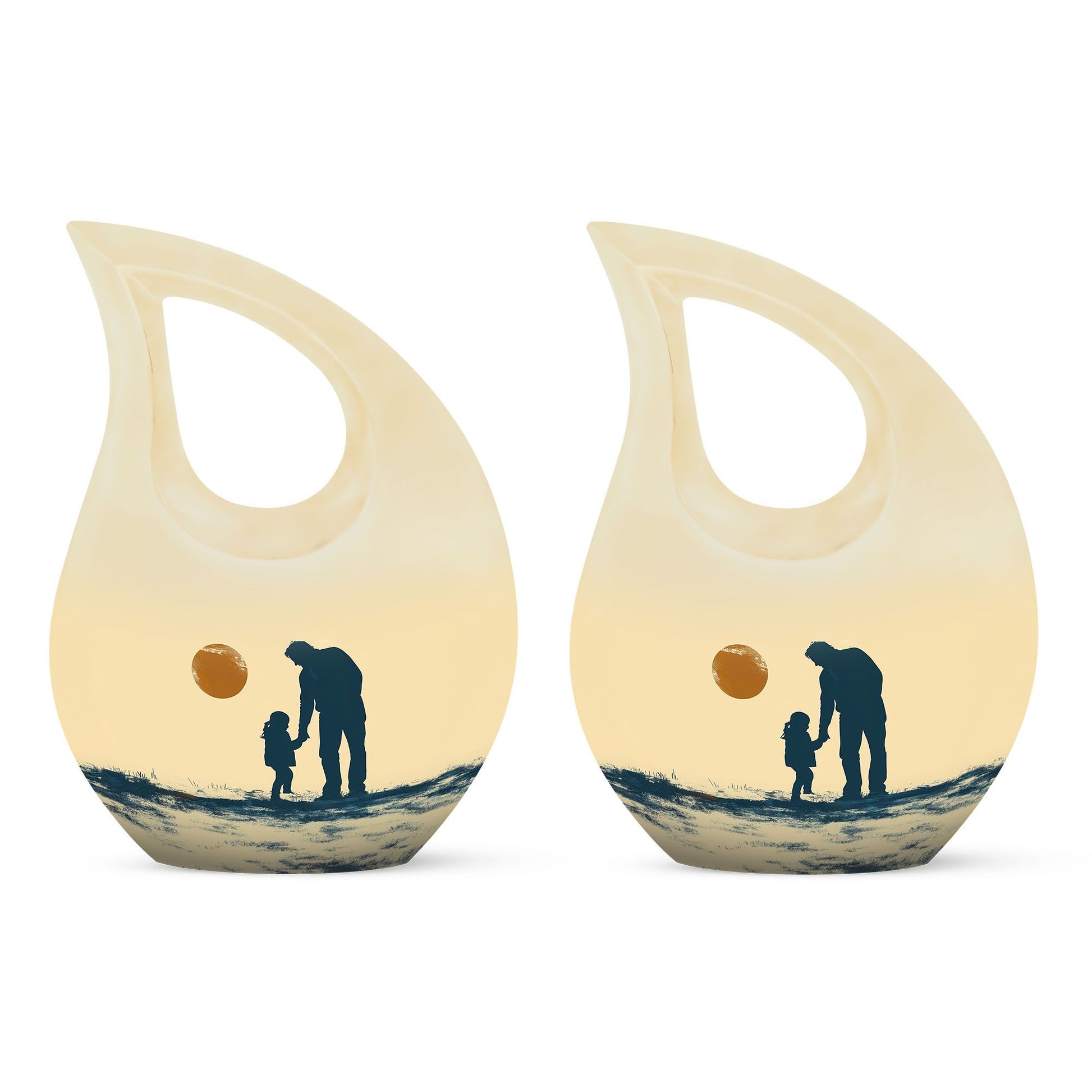 Father and Daughter Cremation Urns - Decorative Urn For Human Ashes