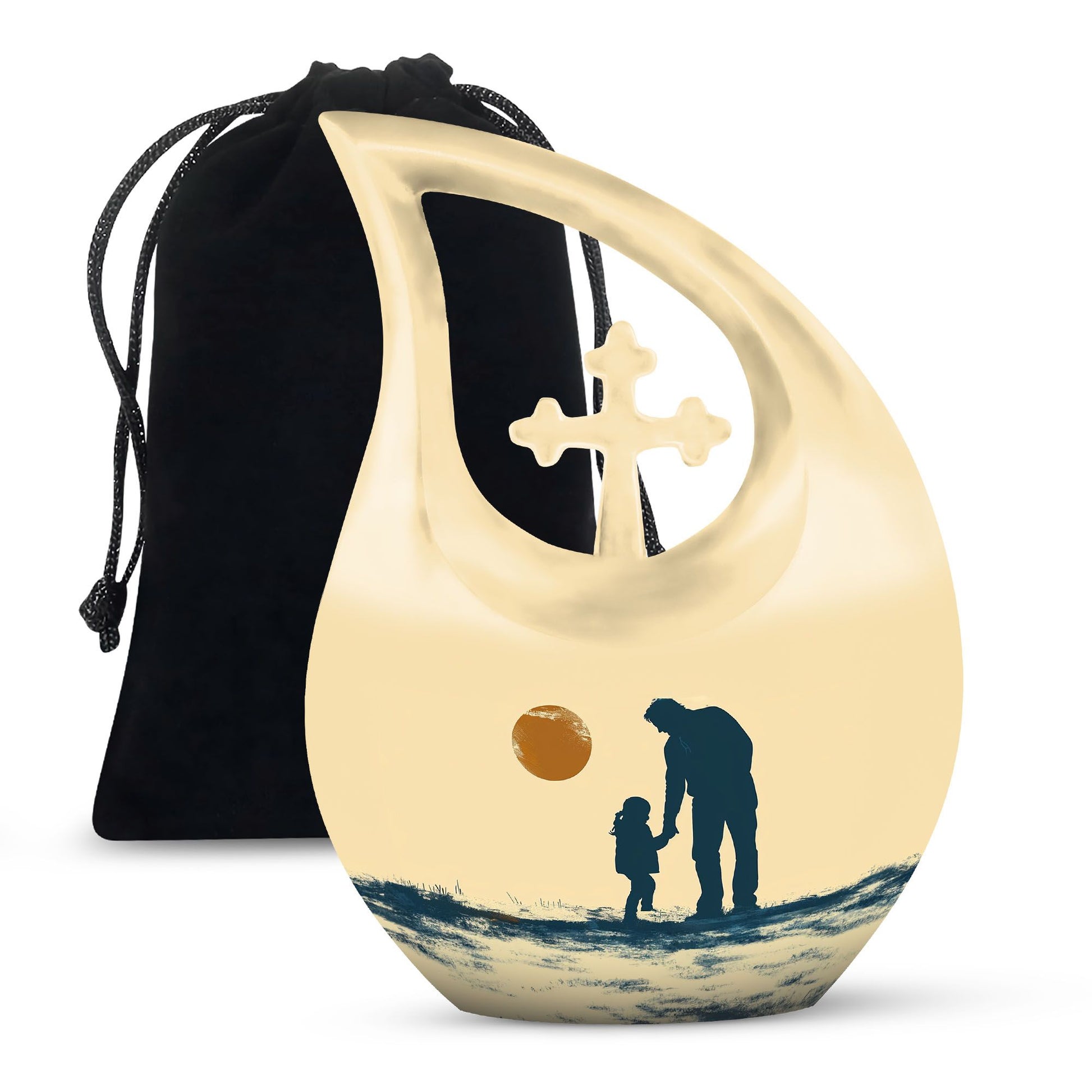 Father and Daughter Cremation Urns - Decorative Urn For Human Ashes