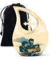Father Son Fishing theme Custom Urn for Human Ashes