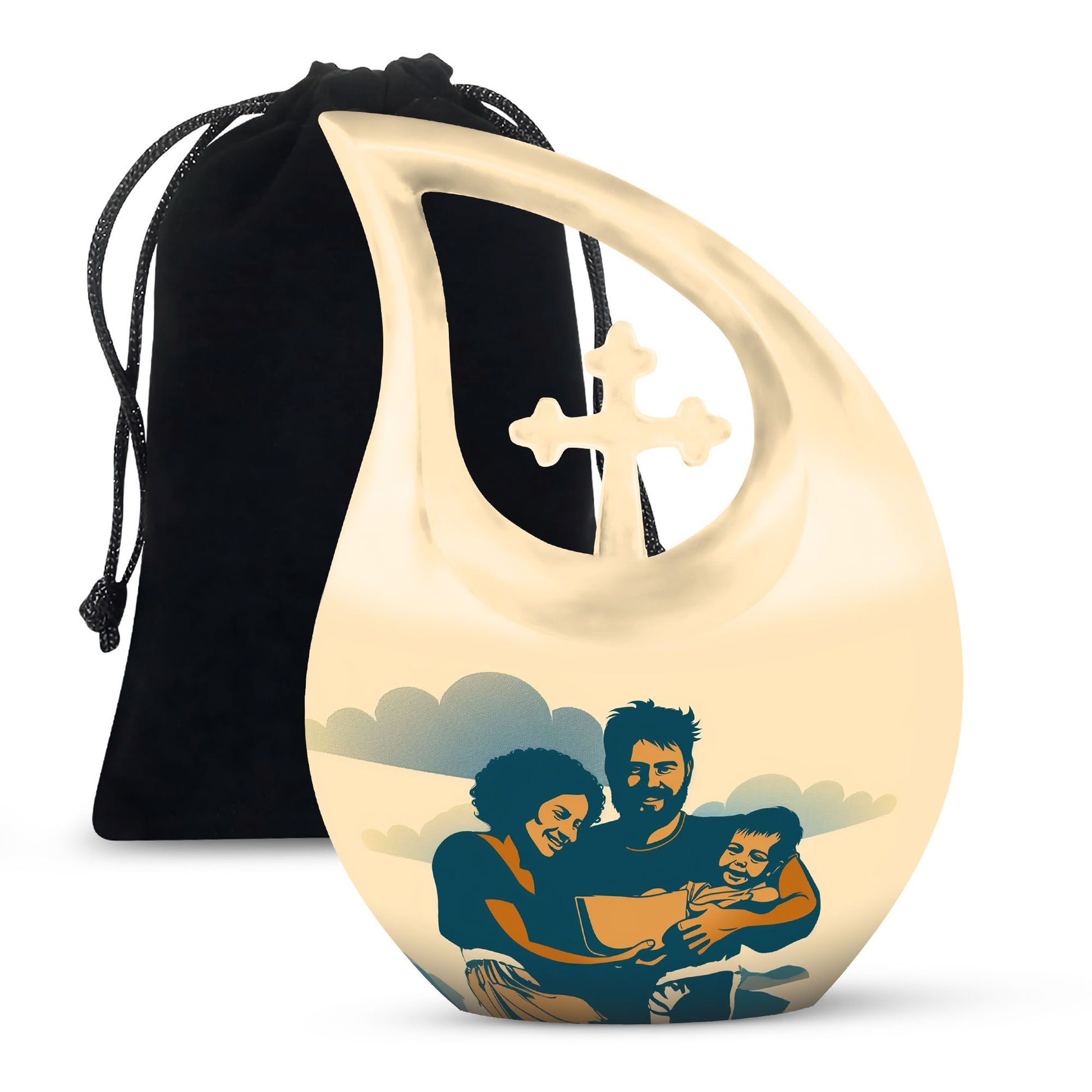 Decorative Funeral Urns For Beautiful Family - Large Cremation Urns